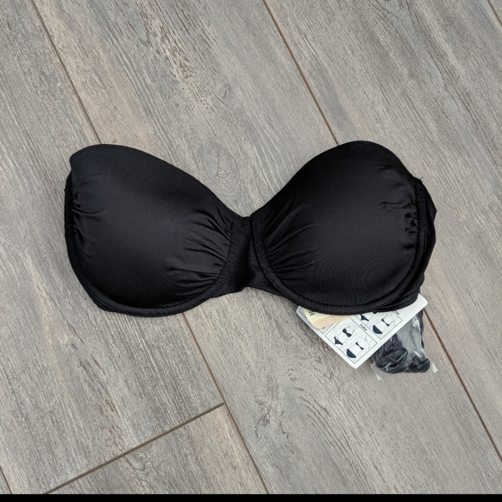 Tommy Bahama black pearl solids 4-way bikini top
